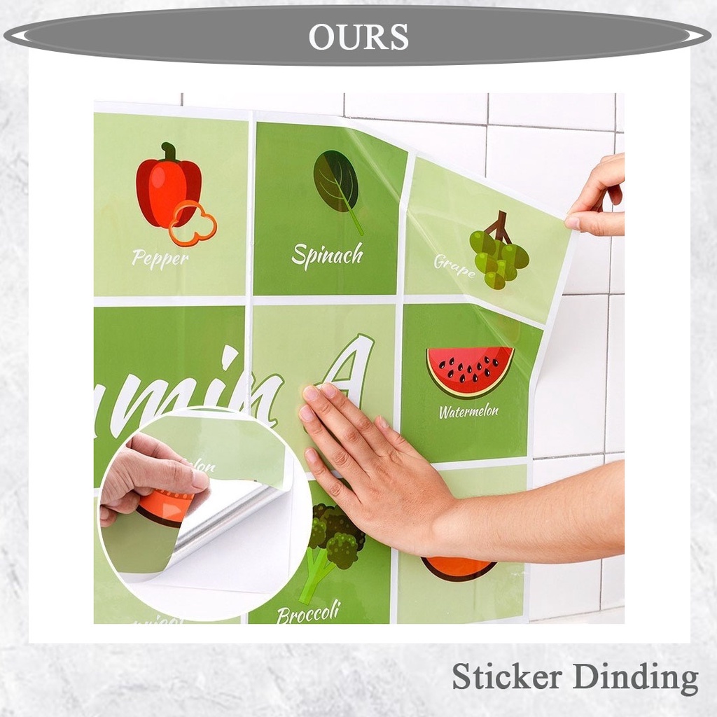 Stiker Dinding Dapur Wall Sticker Anti Minyak Dapur Motif Sticker Dapur Pemandangan Import