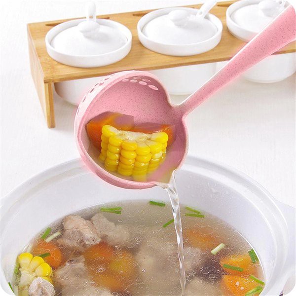 CENTONG SAYUR 2 IN 1 SENDOK KUAH SOUP BESAR SARINGAN SOP SUP DAPUR