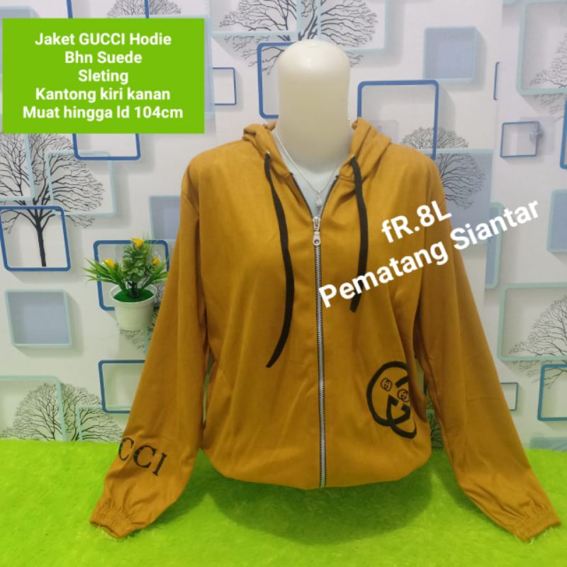 Jaket Suede Gucci Hodie
