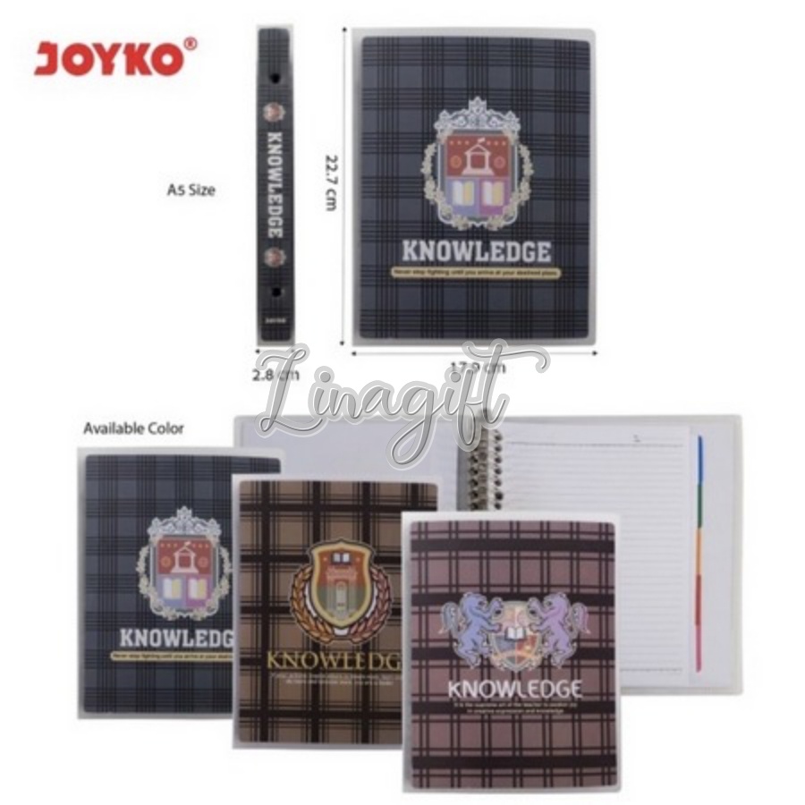 

JOYKO - BINDER NOTE A5 KWARTO BINDER NOTE B5-TSIM-M133A PEMBATAS FILE LOOSELEAF KERTAS ISI FILE