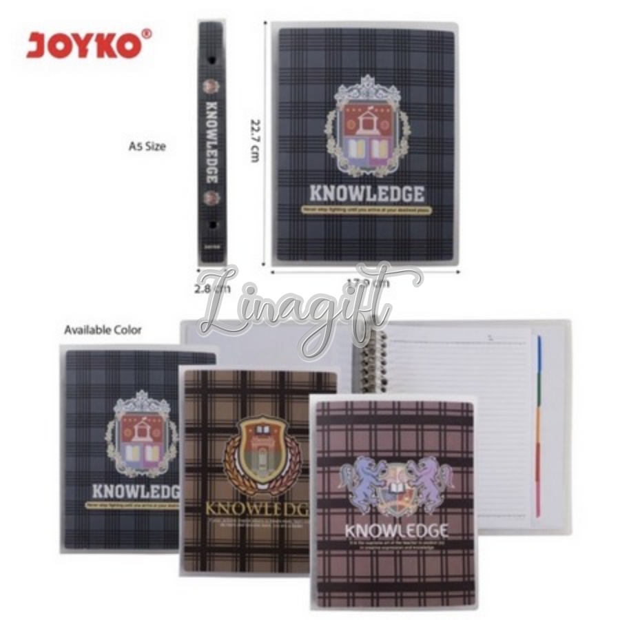 JOYKO - BINDER NOTE A5 KWARTO / EDUCATION / KNOWLEDGE / PEMBATAS FILE / LOOSELEAF KERTAS ISI FILE