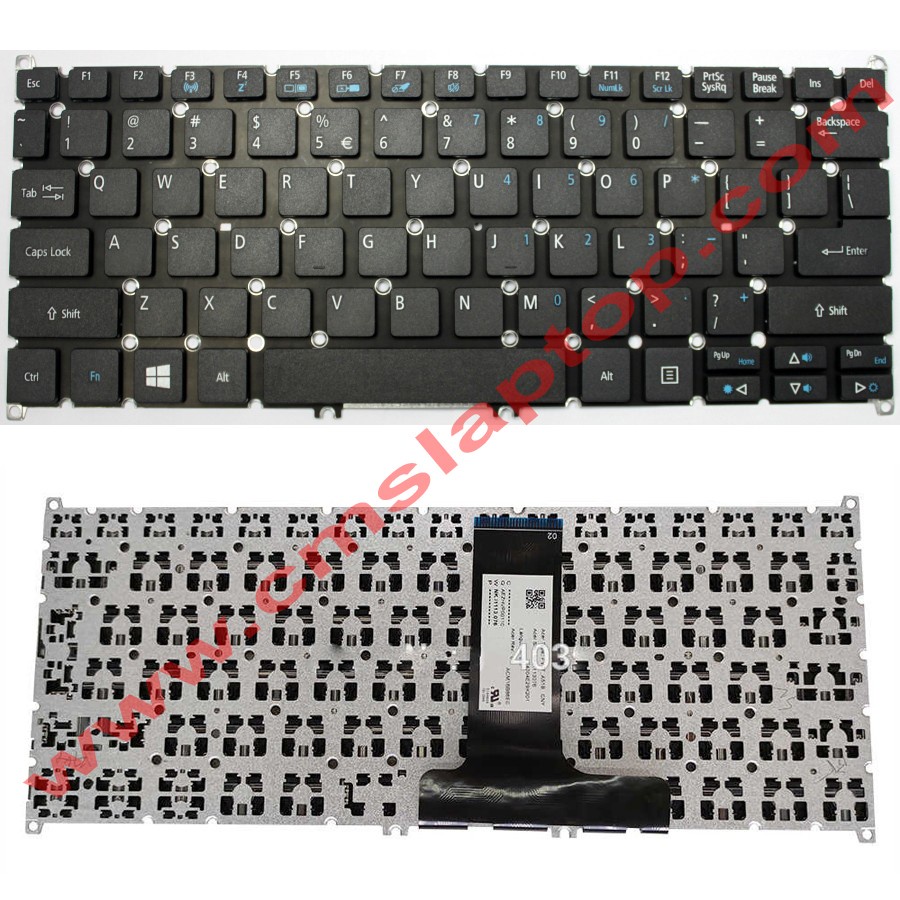 Keyboard Acer Spin 1 SP111-3, Spin B118 Tombol Delete