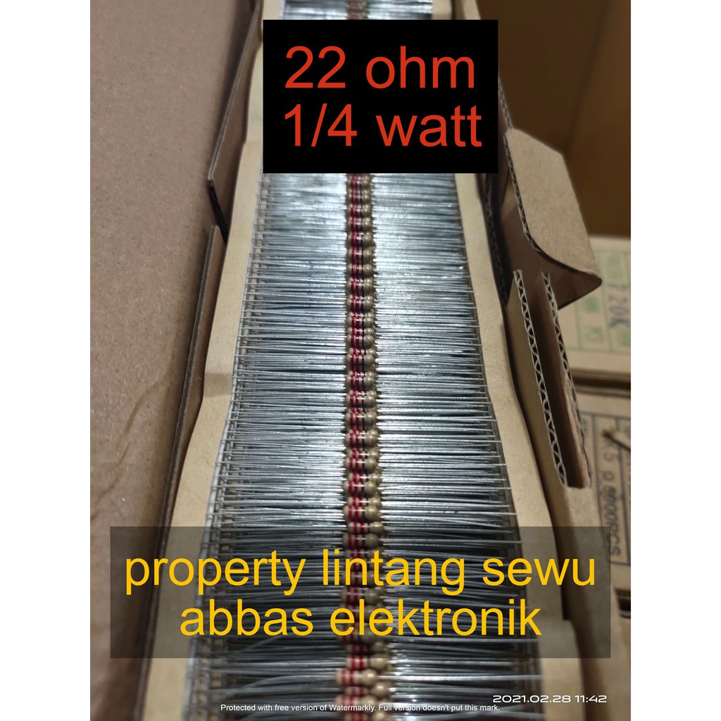 10PCS resistor 22 ohm  0.25 watt