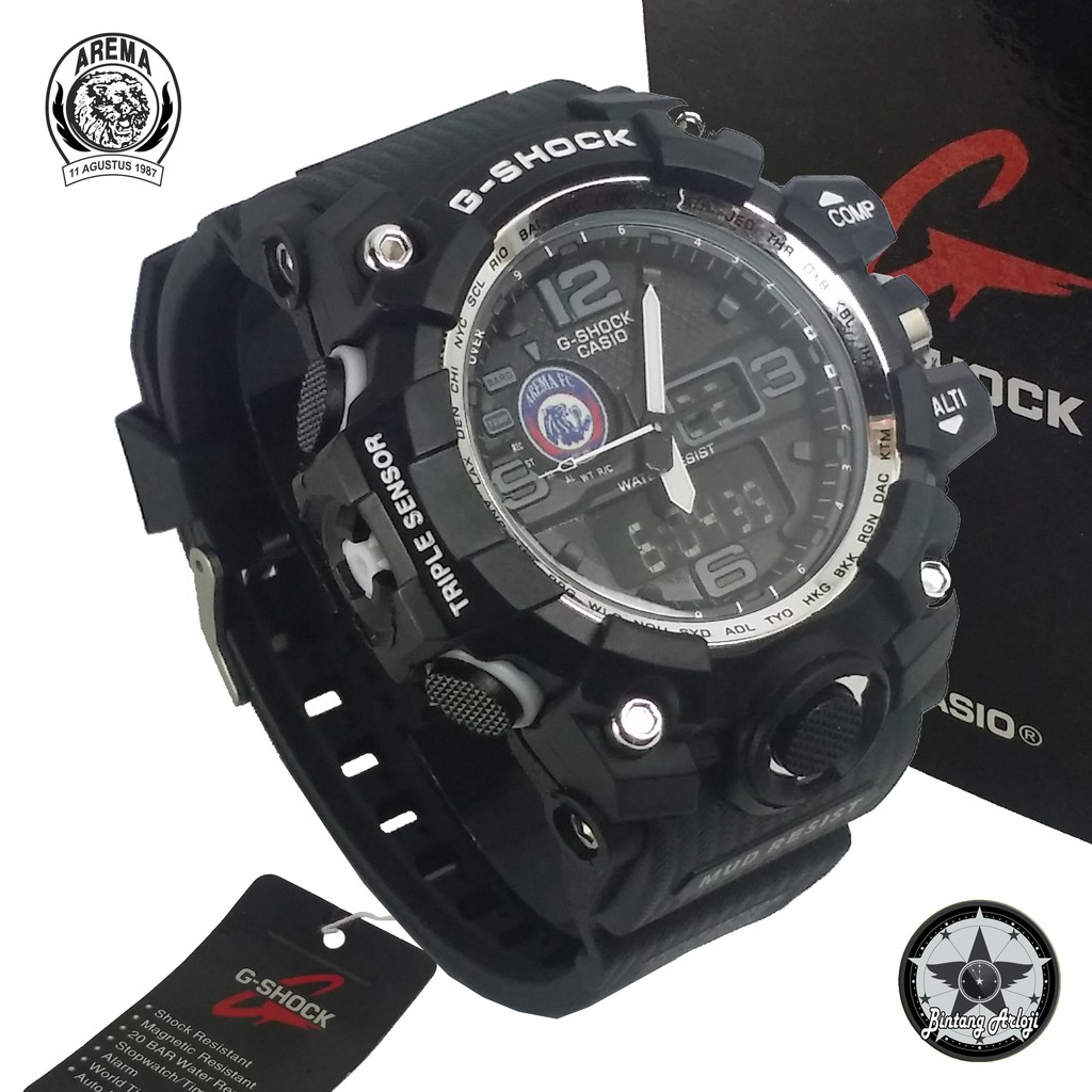 { EXCLUSIVE } JAM TANGAN AREMA DUAL TIME (LIST PUTIH)