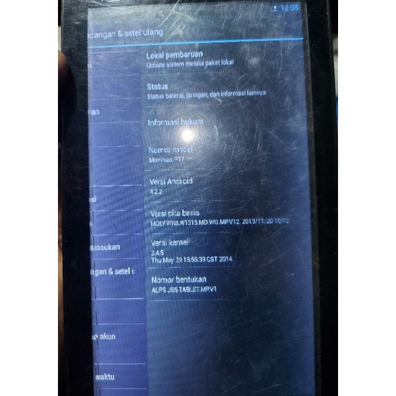 tablet android movimax p17 ram 512 4g
