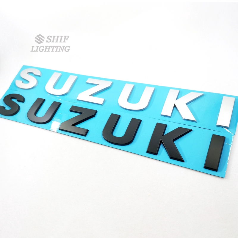 1Pc Stiker Emblem Tulisan SUZUKI Bahan ABS Untuk Kap Bagasi Depan Mobil SUZUKI