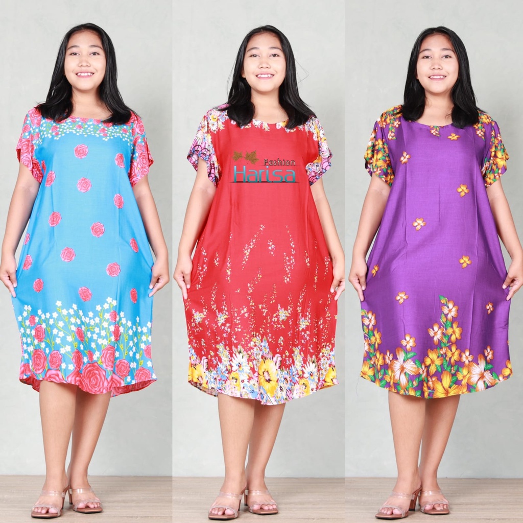 Daster Vega Bunga Lotus Rayon Super