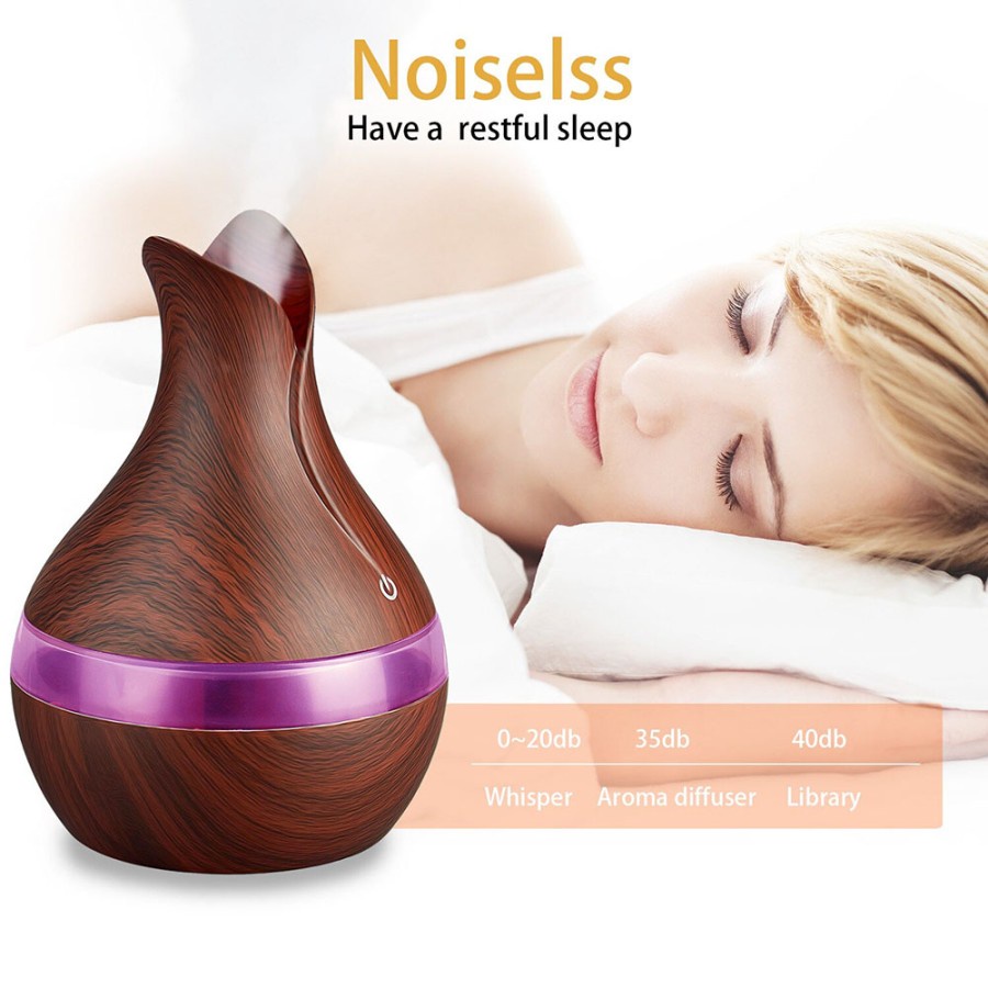 Air Humidifier Aromatherapy Diffuser Wood Design 300ml - YX-188