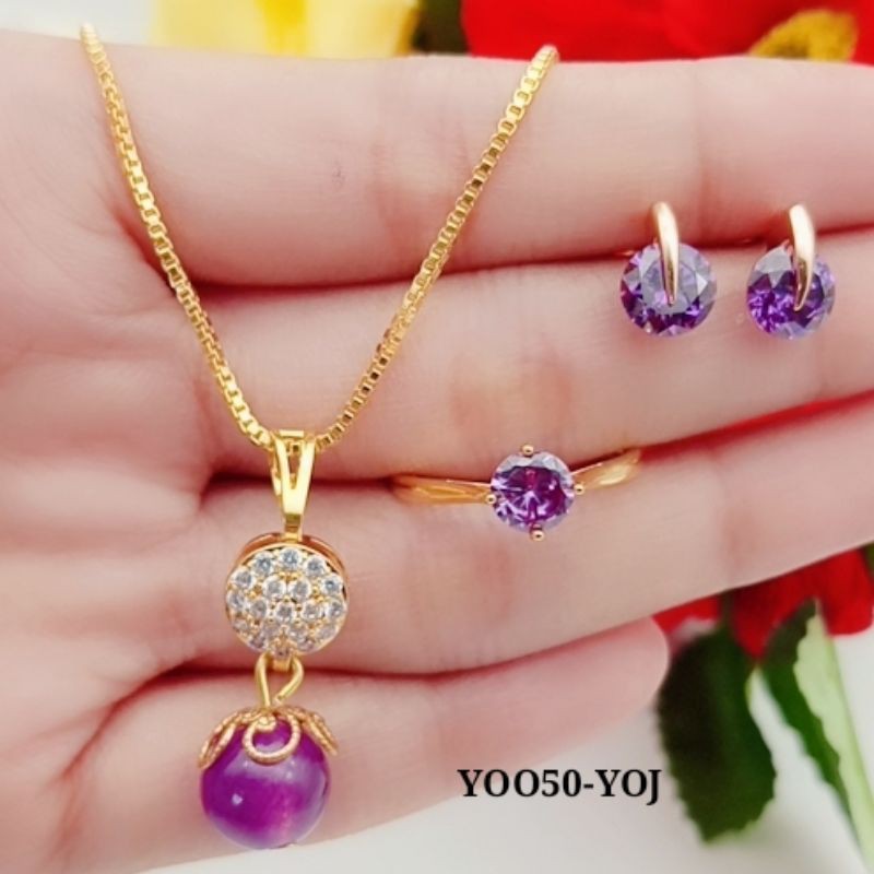 set perhiasan xuping kalung giok lapis emas terlaris