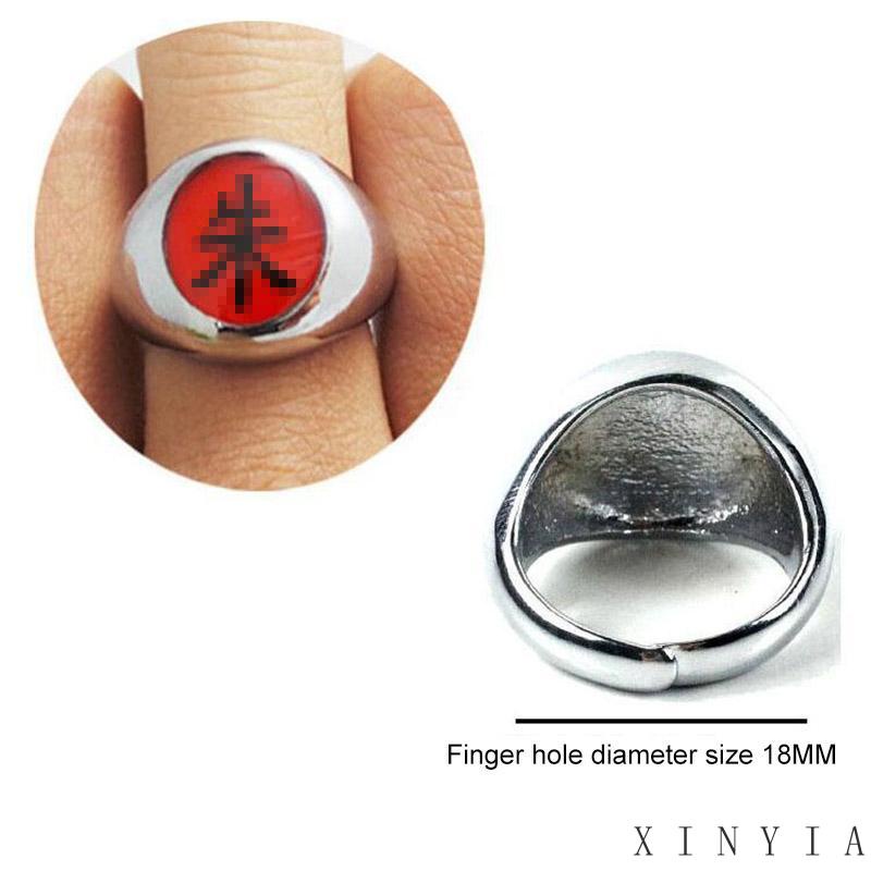 【Bayar di tempat】Cincin Model Terbuka Adjustable Desain Kartun Anime Naruto Untuk Cosplay Anime Jepang HOKAGE