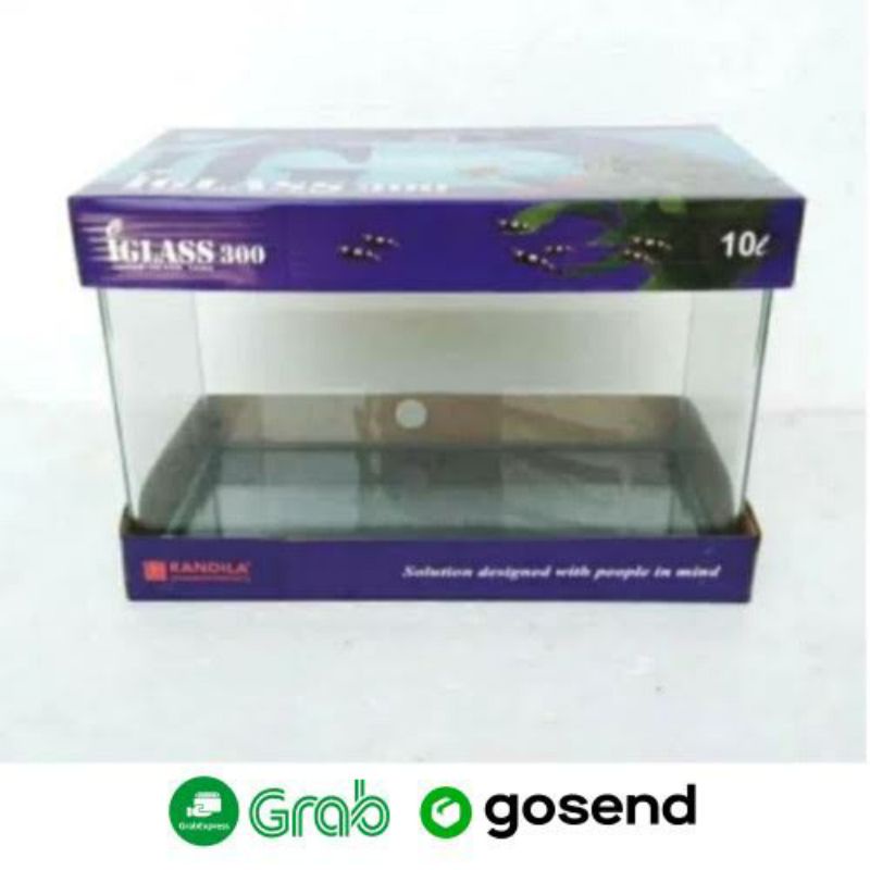 KANDILA IGLASS 300 AQUARIUM BENDING 10L / AQUARIUM IKAN CEKUNG