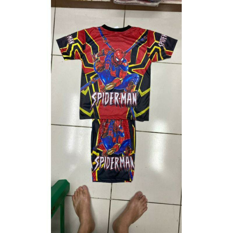 SETELAN ANAK SPIDERMAN / BAJU SUPERHERO MARVEL (COD)