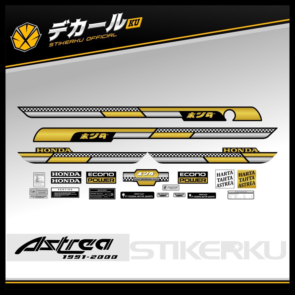 STIKER ASTREA GRAND BULUS / SABIT / JAPAN / STKER/ STRIPING ASTREA GRAND / STICKER GRAND / PREMIUM 2