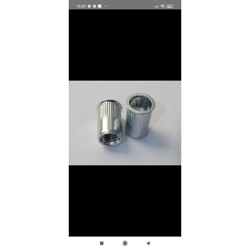 Nutsert M6-Bibir Tipis -Steel-Rivet Nut -Mur Tanam Insert