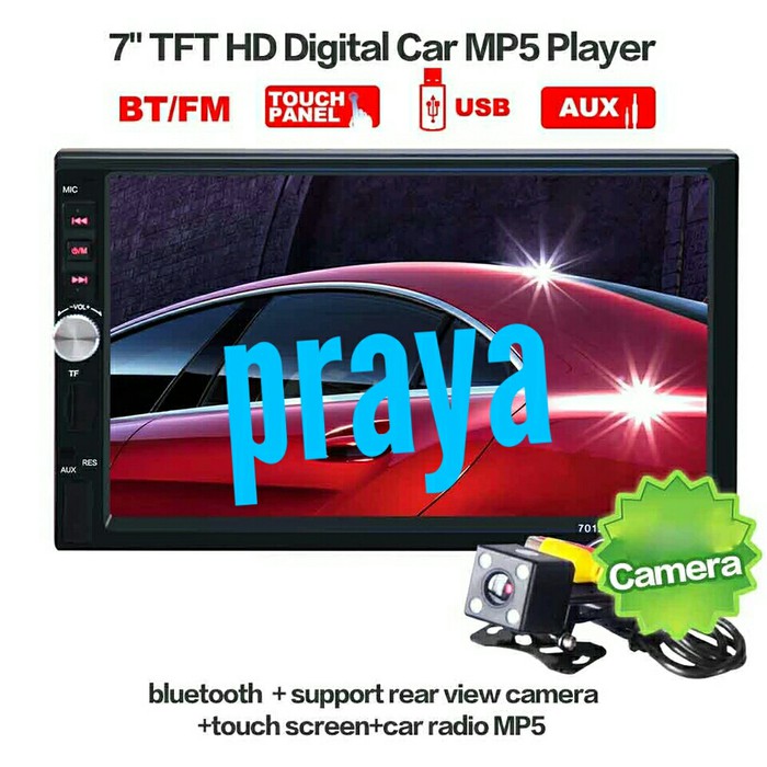 2din TV Mobil 2 Din Dengan Kamera Belakang Rear Camera Bluetooth