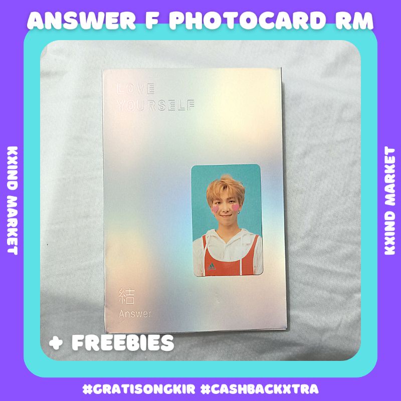 Fullset Album Answer F Photocard Rapmonster BTS / PC rm / album answer / album unsealed bts