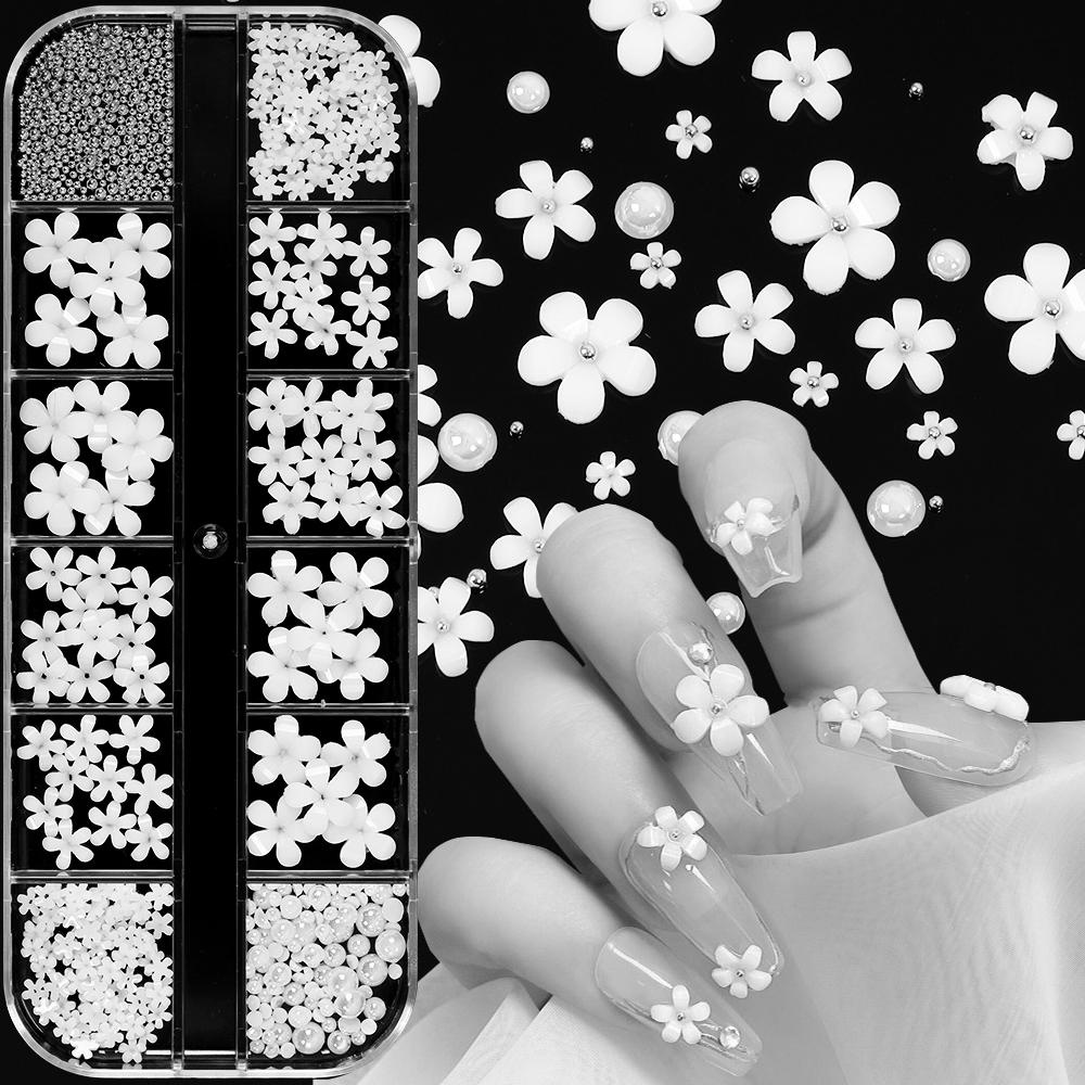 Needway   Nail Art Bunga Perhiasan Jepang Elegan Pesona DIY Aksesoris Nail Art