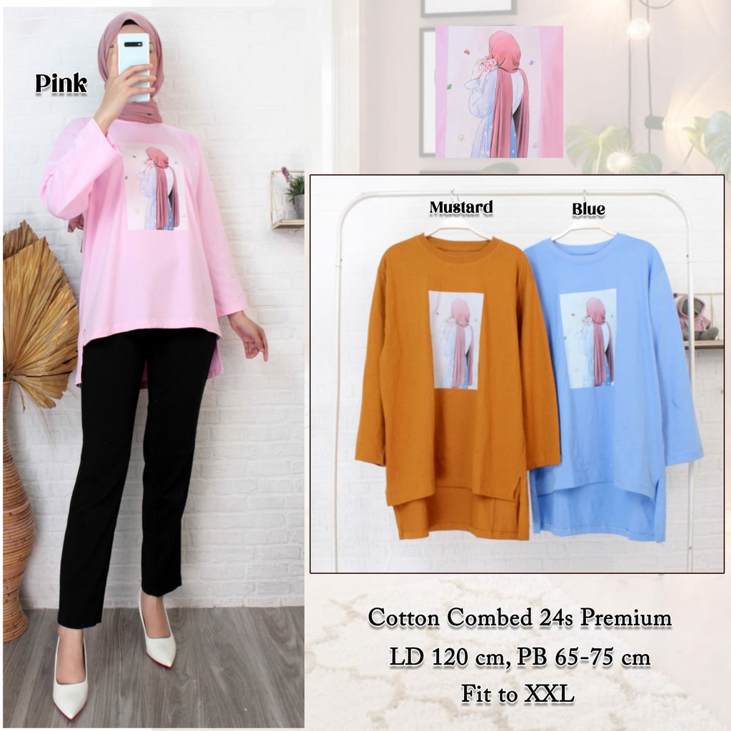 Blouse Cotton Combed Premium Jumbo XXL LD 120cm