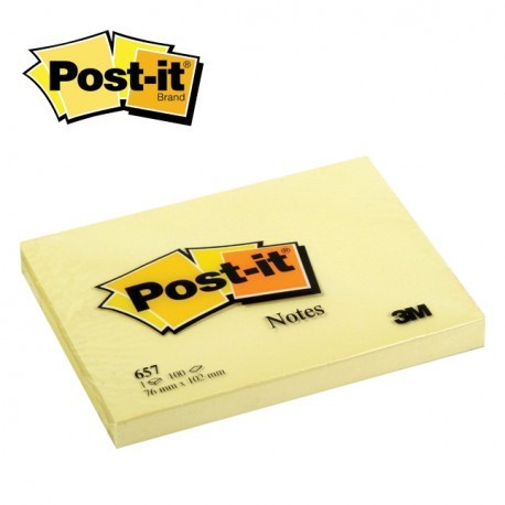 3M Post-It 657 Yellow 100 sheets