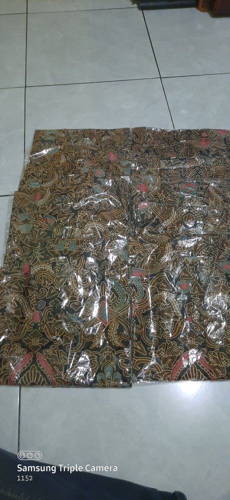 Kemeja Batik Pria Lengan Pendek Size M L Xl Xxl Bswart Batik Hrb026 Kenongo Hem Panjang Padi