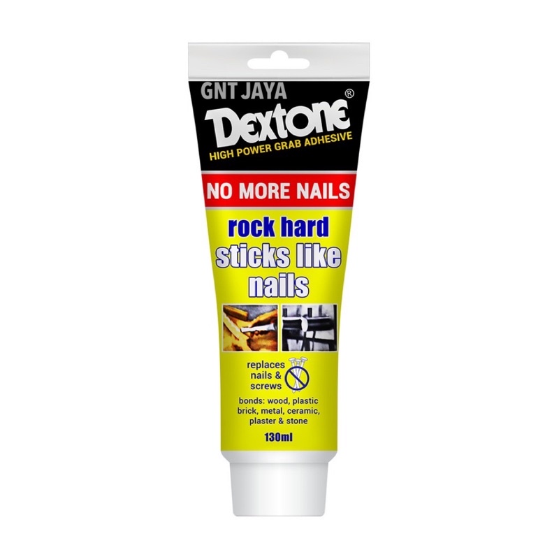 

lem DEXTONE NO MORE NAILS 130ml tube rock hard sticks like screws glue replaces nempel pengganti paku dan sekrup keras kuat lengket tempel magic nail