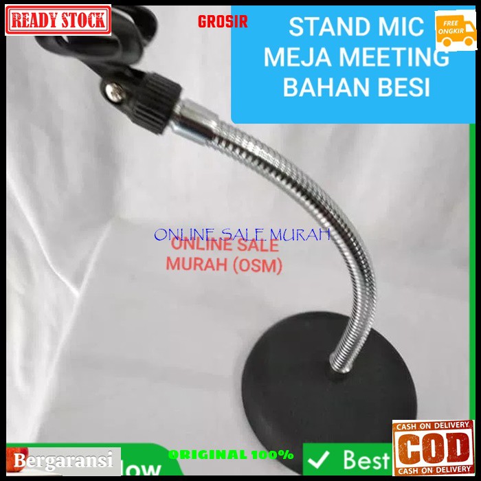 G48 Stand mic meja full besi original 100% holder mik table standing microphone mimbar podium mik penyangga mikrophone tiang pegangan Fleksible flexsible karaoke musik DJ  Bisa segala jenis MICROPHONE JAMINAN ANTI JATUH FULL BESI  Dapet holder Tinggi : 30