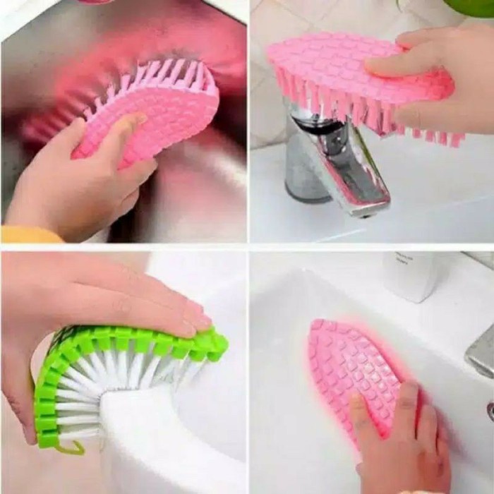 Sikat Dapur Pembersih Wastafel Wajan Elastis Sikat WC Baju Flexible