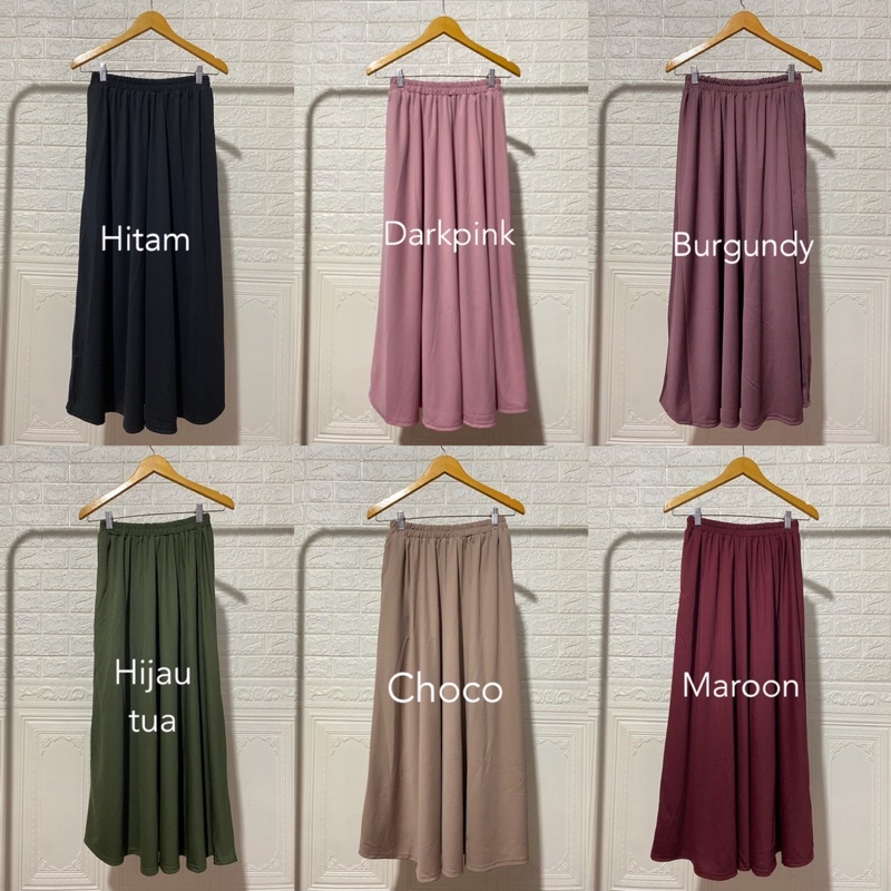 ROK POLOS MAYUNG PREMIUM / BASIC SKIRT / MAY SKIRT ROK MUSLIMAH PANJANG MURAH KERJA NGANTOR KULIAH CASUAL OOTD