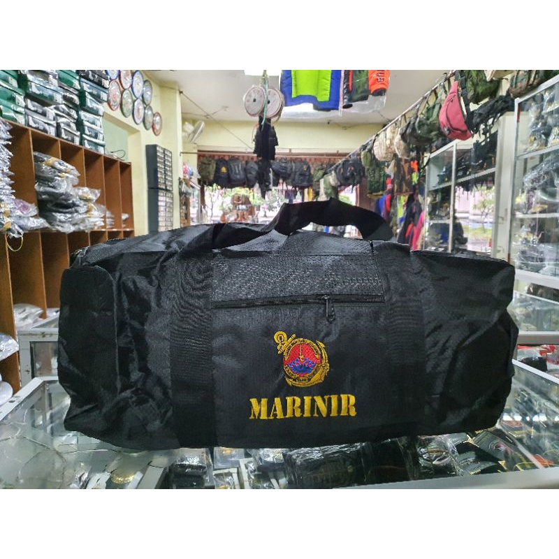 Tas Guling MARINIR Hitam| Tas Duffel besar|Tas baju ukuran besar|Tas piknik besar | Tas Mudik