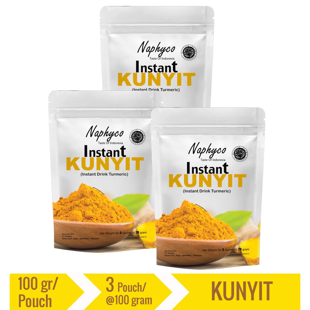 

Naphyco Instan Kunyit 100 gr x 3 Pouch