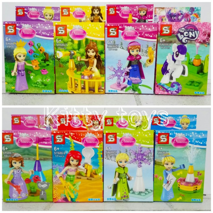 READY Lego Princess Sy 686 Anna Frozen Cinderella Ariel Mermaid Minifigure LIMITED