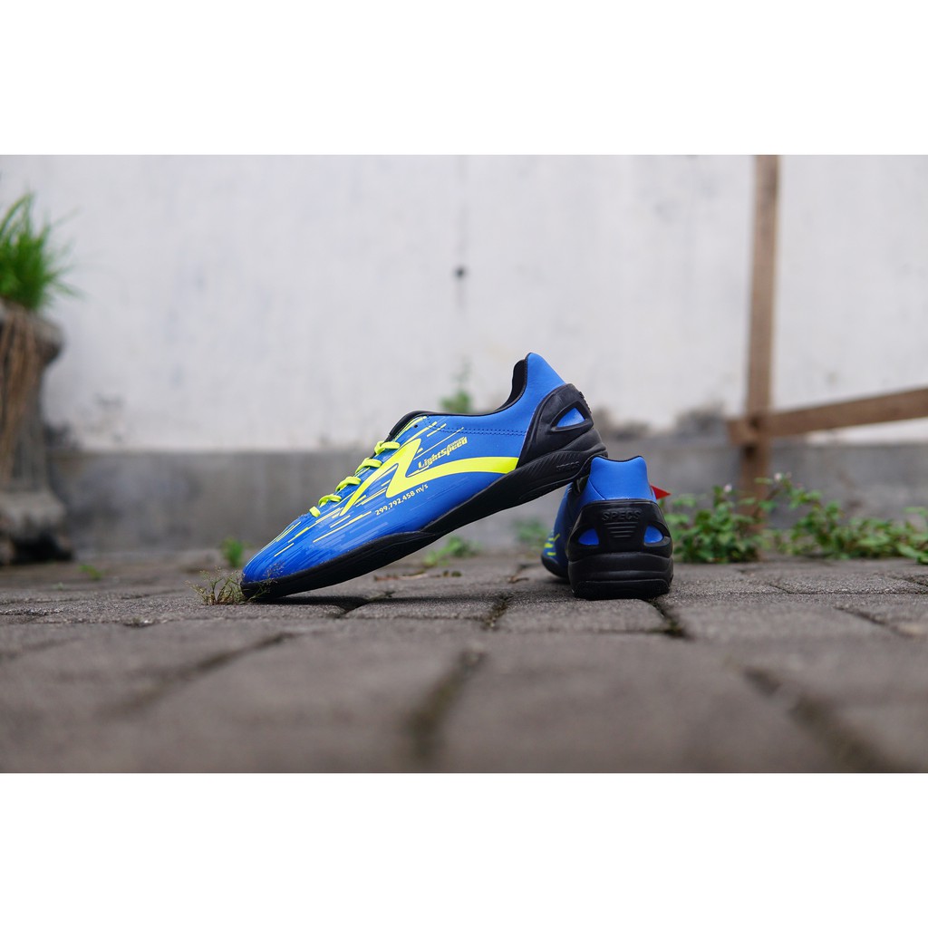 Sepatu Futsal Specs Accelerator Lightspeed FS SE IN - Strong Blue/Yellow  | Specs Lightspeed