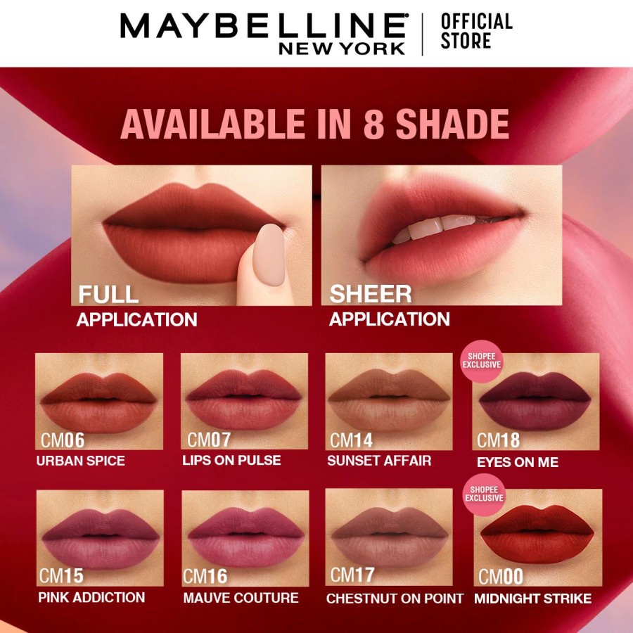 ✦SINAR✦ Maybelline Sensational Cushion Mattes Lipstik