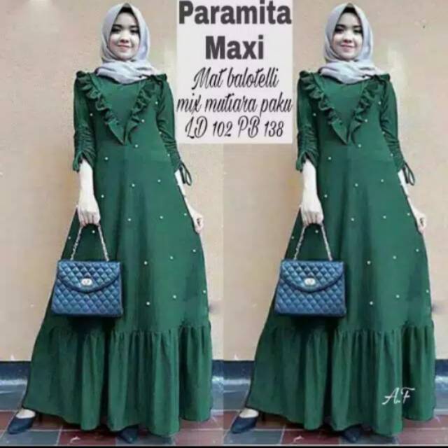 Paramita maxi size S,M,L,XL gamis terlaris gamis wanita gamis terbaru gamis muslimah gamis dress gamis cantik gamis maxi-1