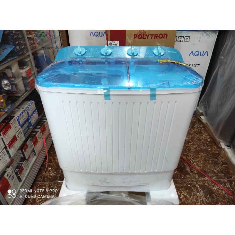mesin cuci polytron 7 kg / mesin cuci polytron 7072 /mesin cuci polytron 2 tabung transparan