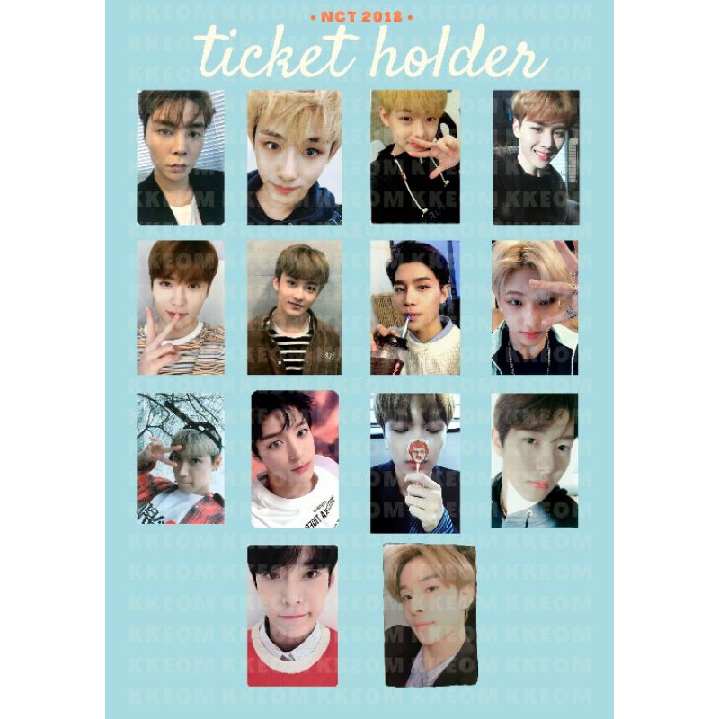 [Min. belanja 5k] NCT 2018 Ticket Holder Tihol Photocard Doyoung Mark Renjun Jaehyun Jisung Johnny T