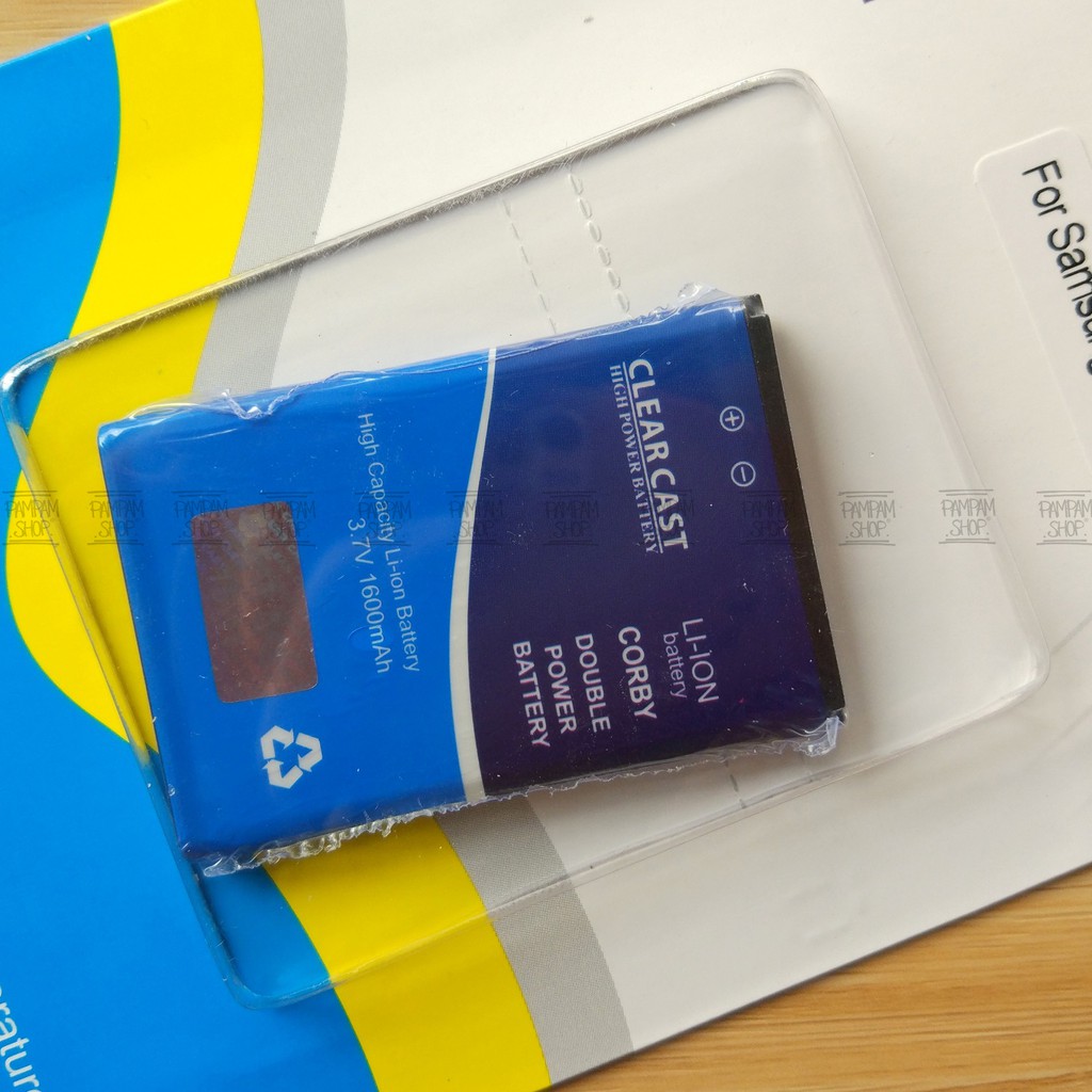Baterai Clear Cast Double Power Samsung Galaxy Corby Plus Monte B3410 S3650 S5620 C6612 Batre Batai