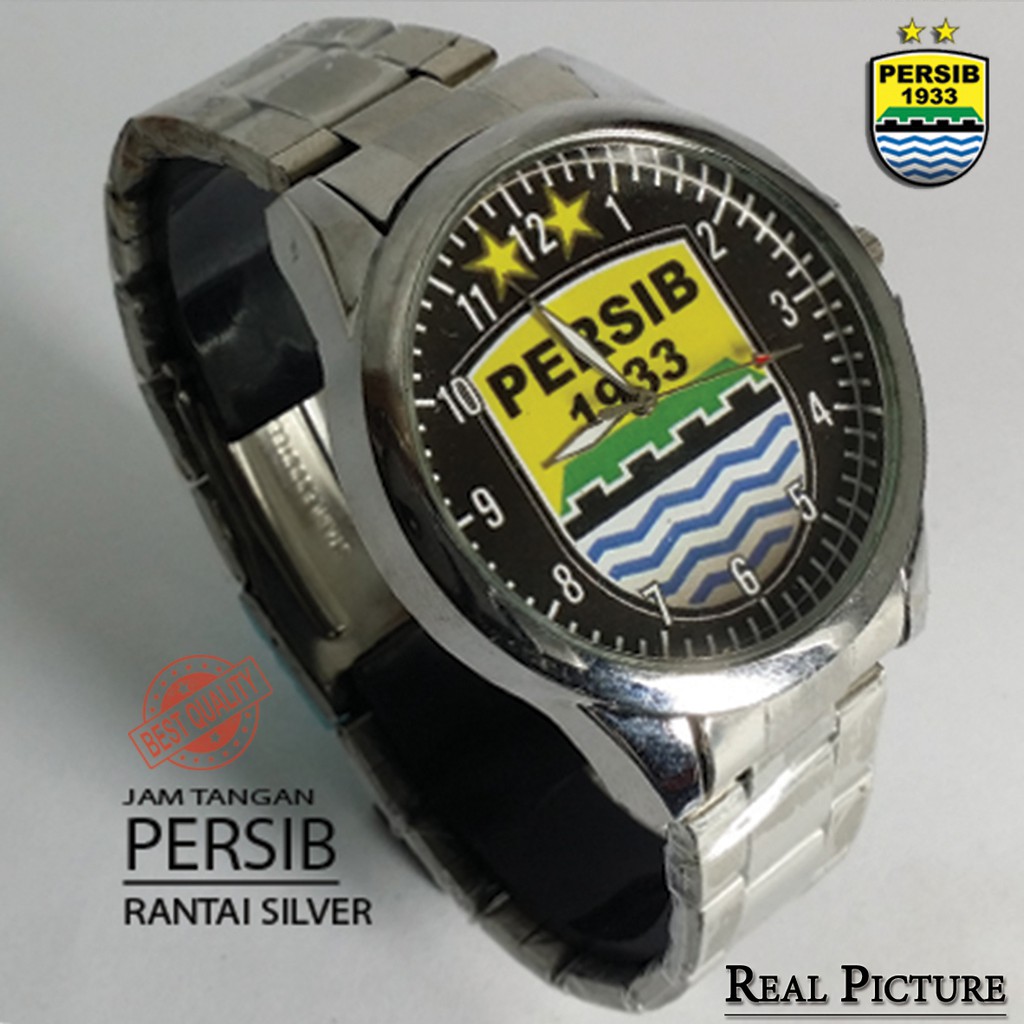 (BEST ITEM) JAM PERSIB RANTAI PUTIH (MOTIF) 2