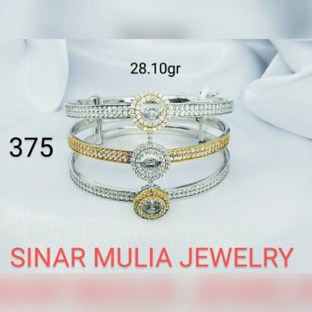 GELANG EMAS ASLI MATA DANCING STONE