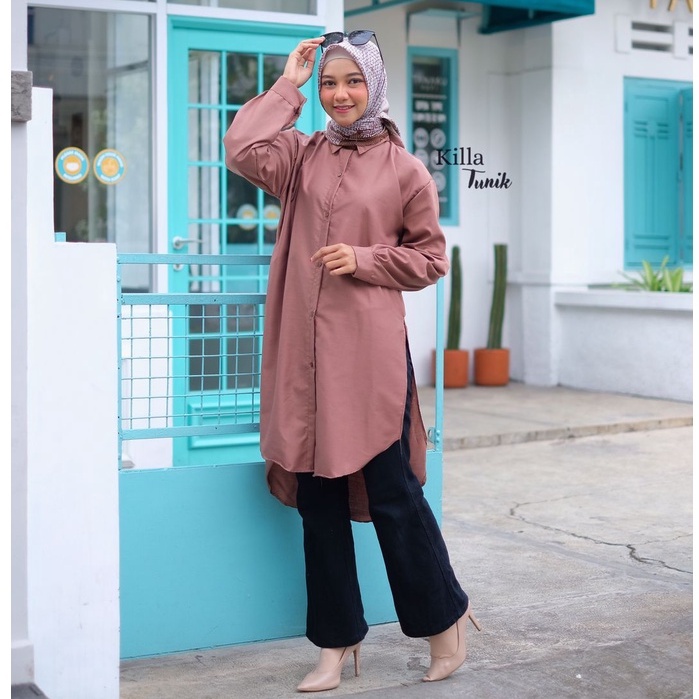 TUNIK WANITA LONG SHIRT | AILEN TUNIK OVERSIZE | TUNIK AZKIA KILA TUNIK KANAYA TUNIK LONG