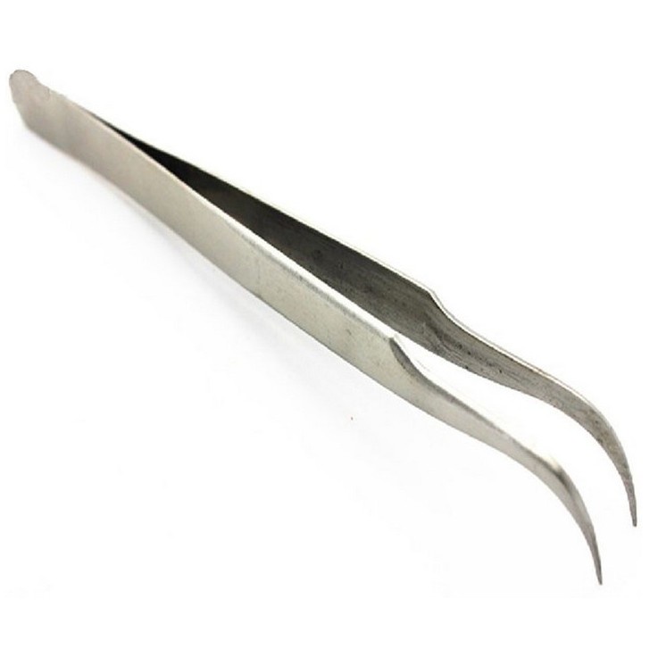 PINSET TWEEZERS WITH POUCH SILVER