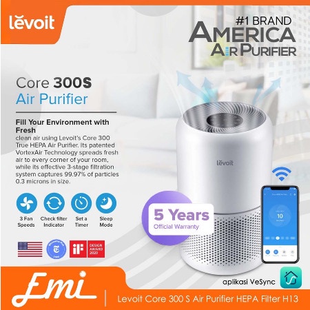 Levoit Core 300 Air Purifier HEPA Filter Pembersih Udara Resmi 5 Tahun