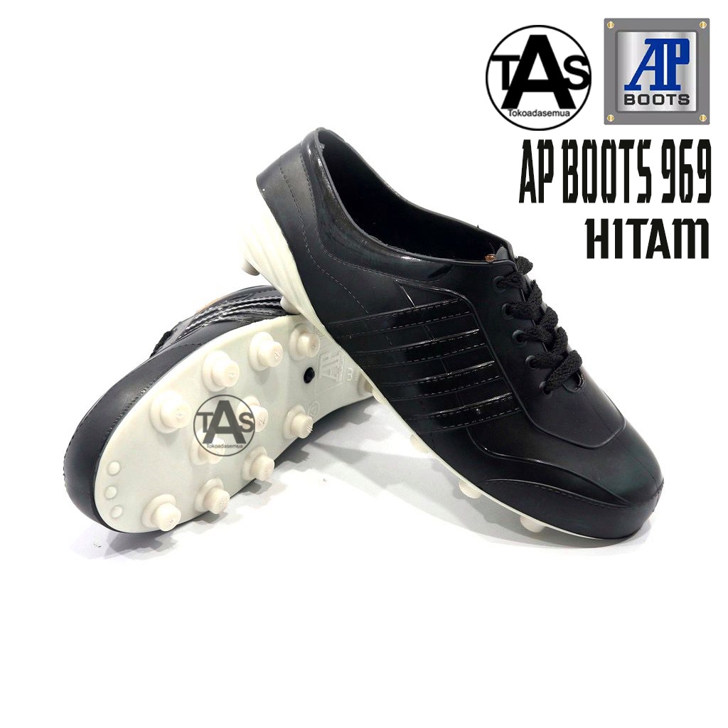 NEW / Sepatu 969 Hitam / Sepatu Karet AP Boots Multi Fungsi- AP PUL BOLA 969 PUTIH dan HITAM - AP Boot SEPATU PETANI &amp; BERKEBUN