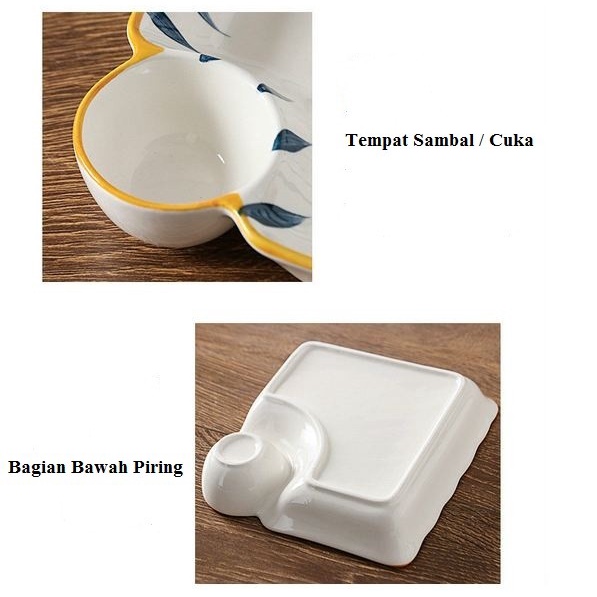 Ceramic Japanese Dumpling Plate / Piring Dumpling Keramik Cantik