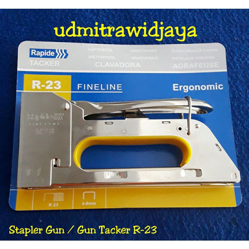 Stapler Gun Tembak Staples Hekter Gun Tacker Rapide Ergonomic R23 (Pengerjaan Sofa, Jok Motor,Kursi)