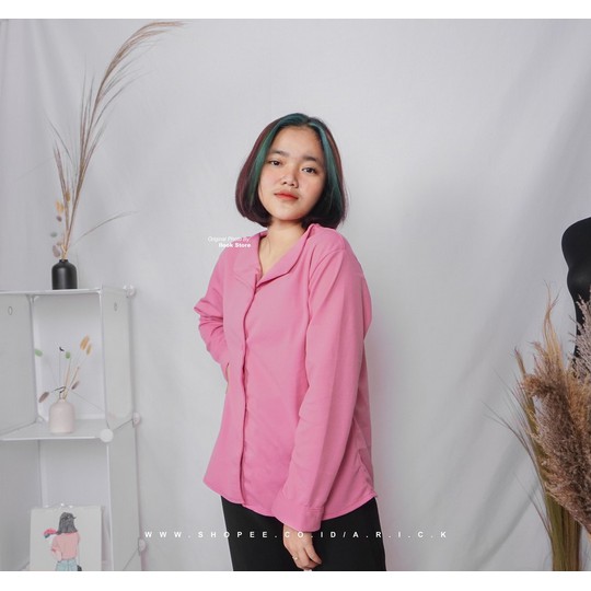 Kemeja elegancy - kemeja wanita - korea style - bahan creap-2