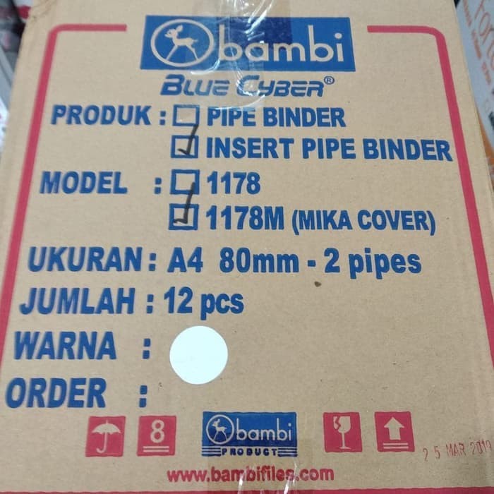 

Odner 80mm pipe binder Bambi 1178