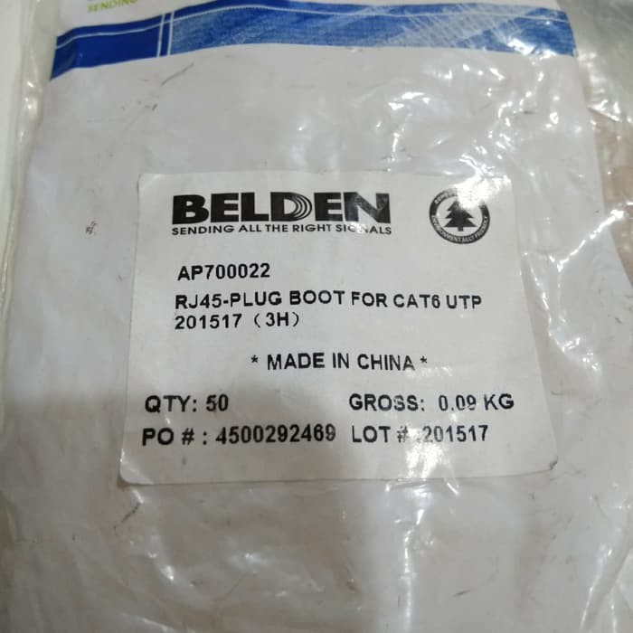 Belden Plugboot RJ45 Cat.6 ORIGINAL AP700022 | untuk Cover Pelindung RJ45 Kabel LAN | Karet Konektor