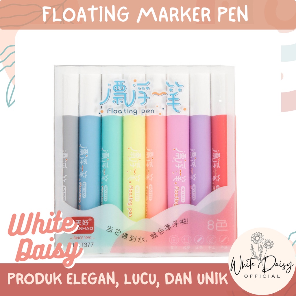 

floating pen tick tock spidol marker premium gamabar melayang hidup di air stabilo viral