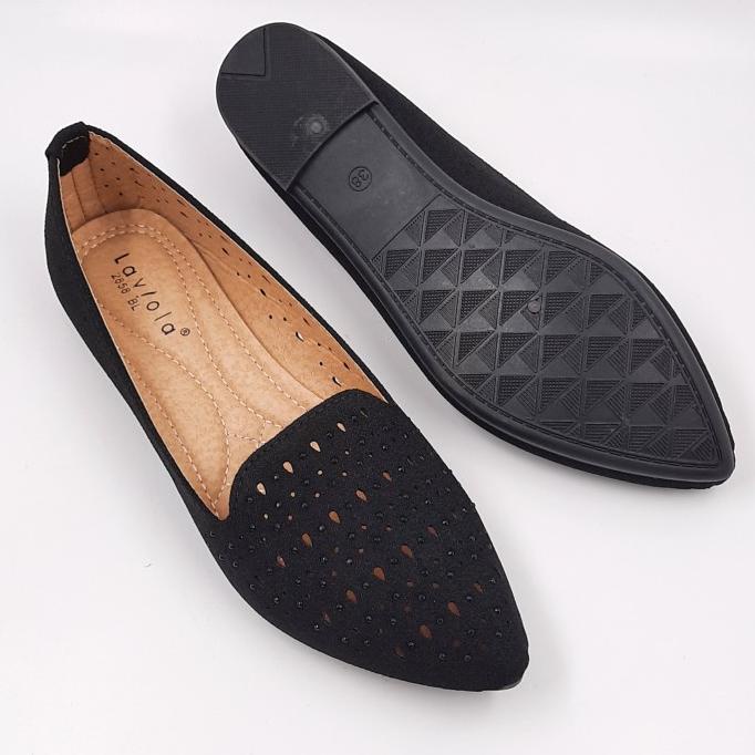 Laviola Shoes - Laviola Flat Shoes - 2858 LSF - BLACK